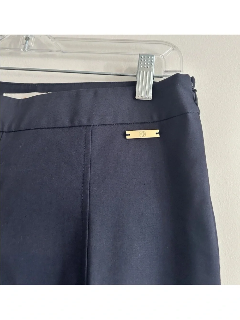 Tory Burch | Callie Skinny Crop Pants Size 4 Navy Blue Slimming Trousers